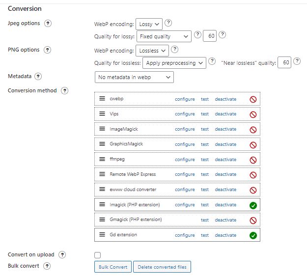 cara setting plugin webp express