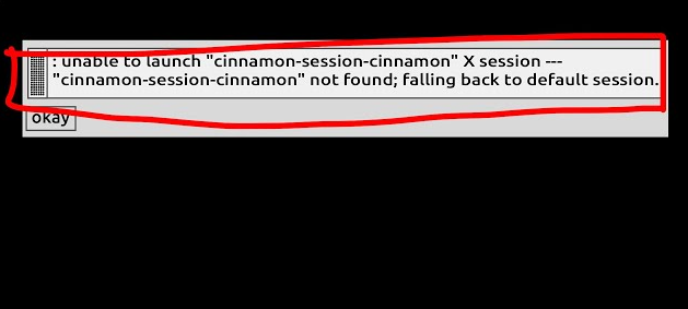 Cara Mengatasi Error unable to launch cinnamon-session-cinnamon X session di Linux Mint