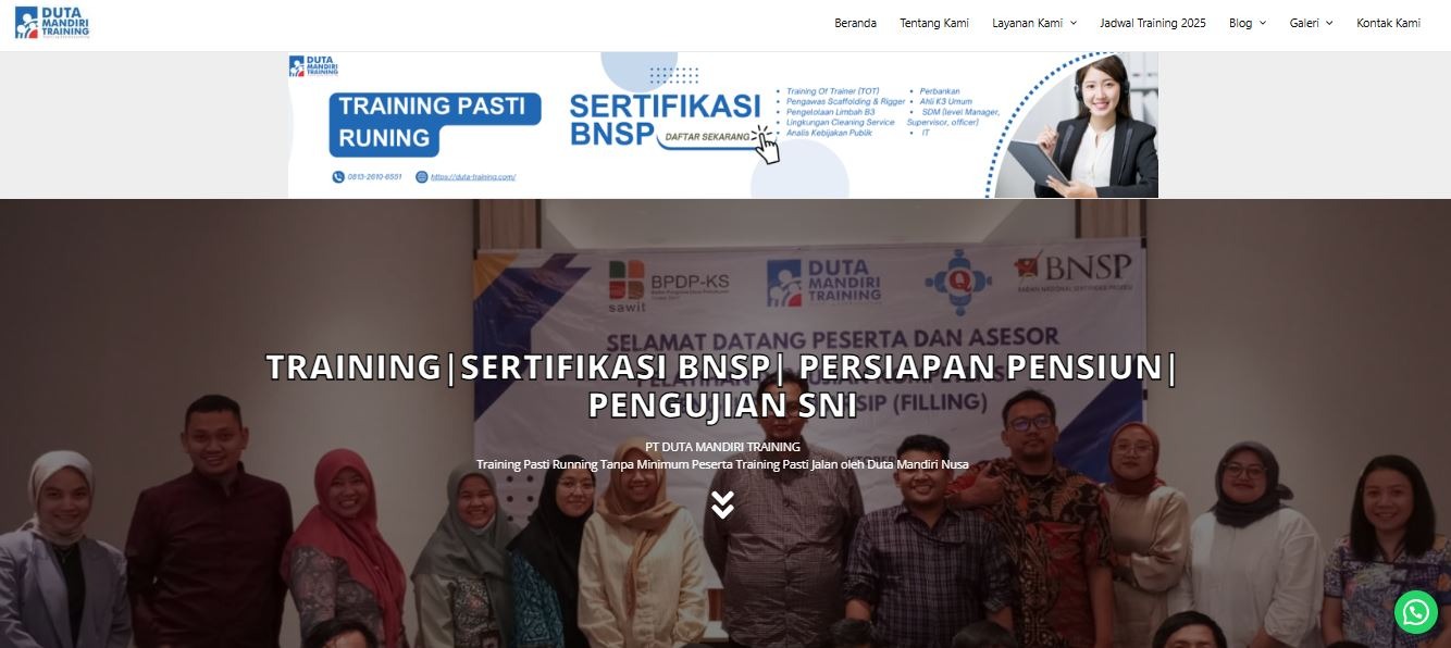 Pelatihan Excellent Management Services BNSP Duta Training