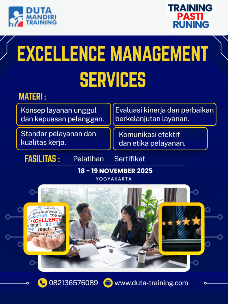 Pelatihan Excellent Management Services BNSP Duta Training